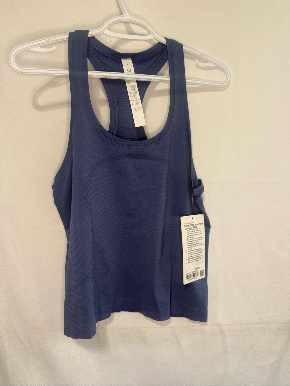NWT Lululemon Swiftly Tank - Brilliant Blue - Size 8